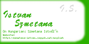 istvan szmetana business card